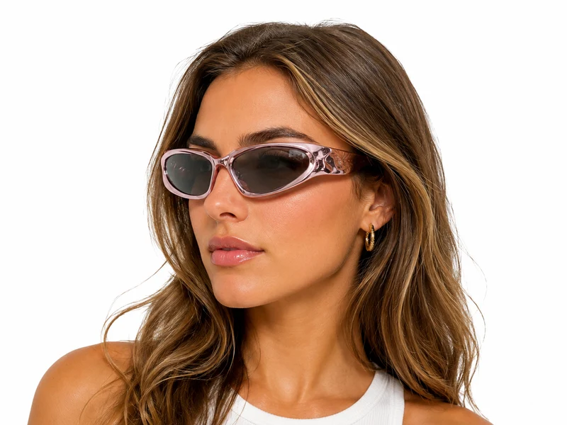 Partybril Sportief Metallic Roze