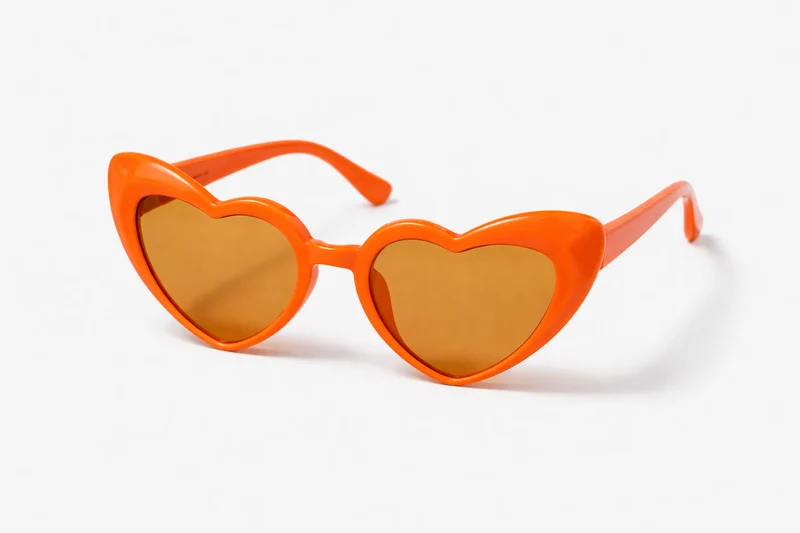 Partybril Oranje Hart