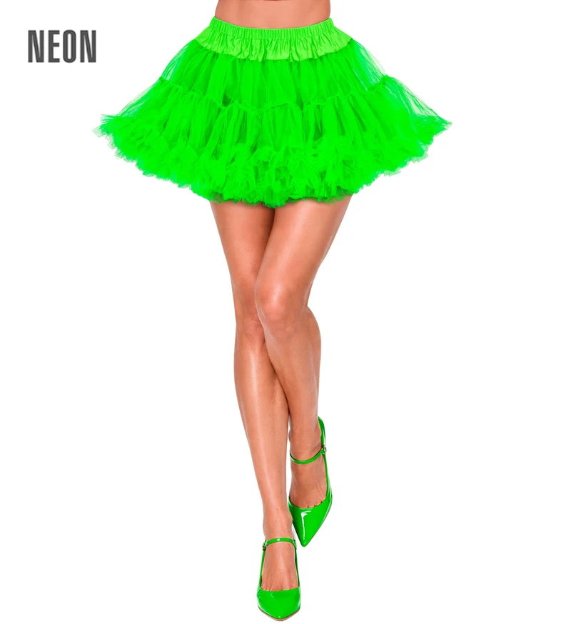 Neon groene tutu dames felgroene tulerok one size