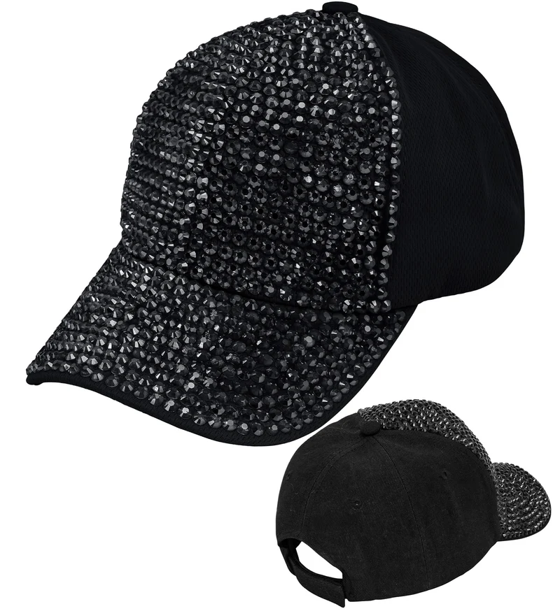 Pet strass zwart met steentjes dames en heren