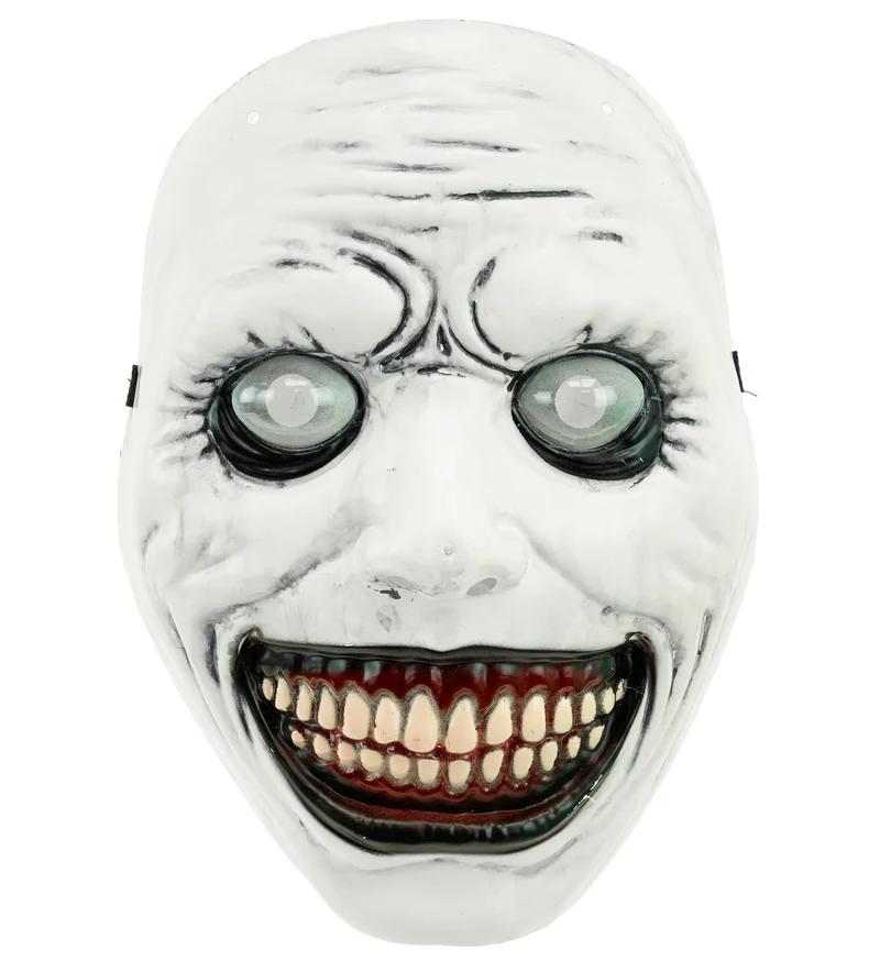 Monstermasker bolle ogen wit hard kunststof heren