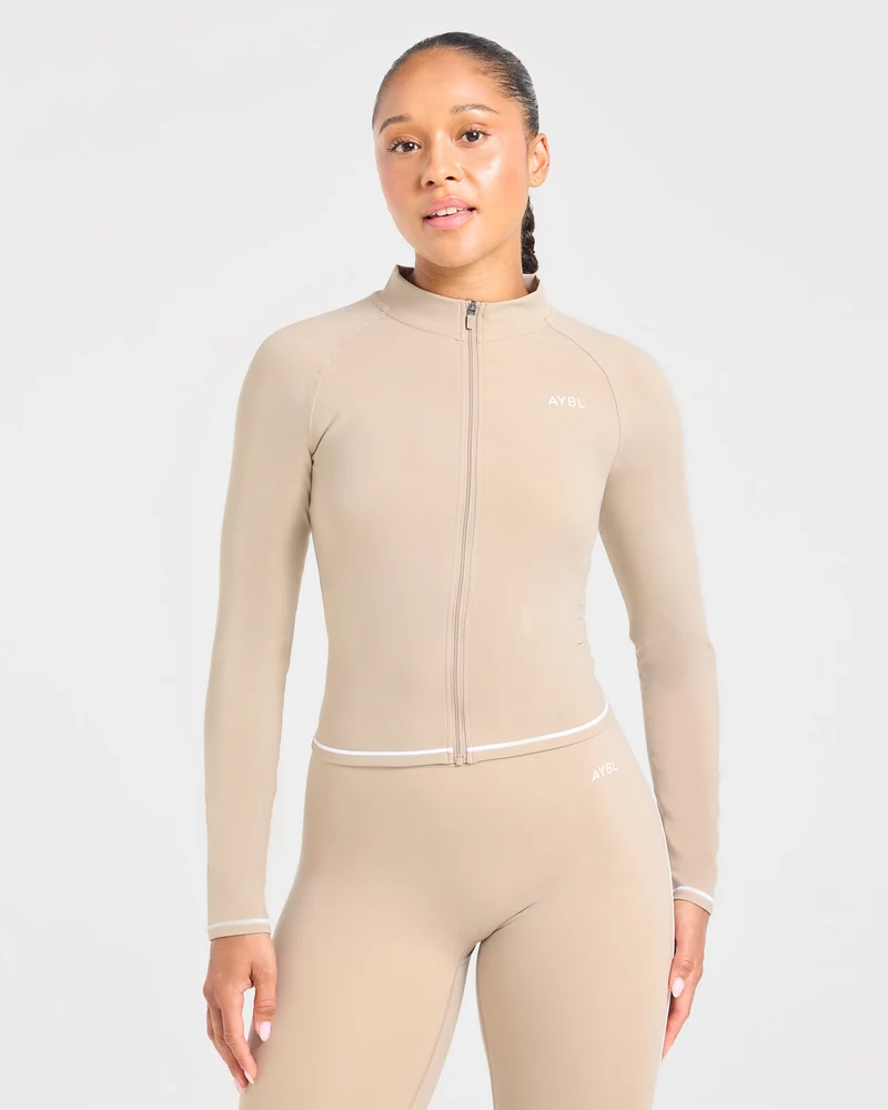 Form Zip Up Jacket - Mocha