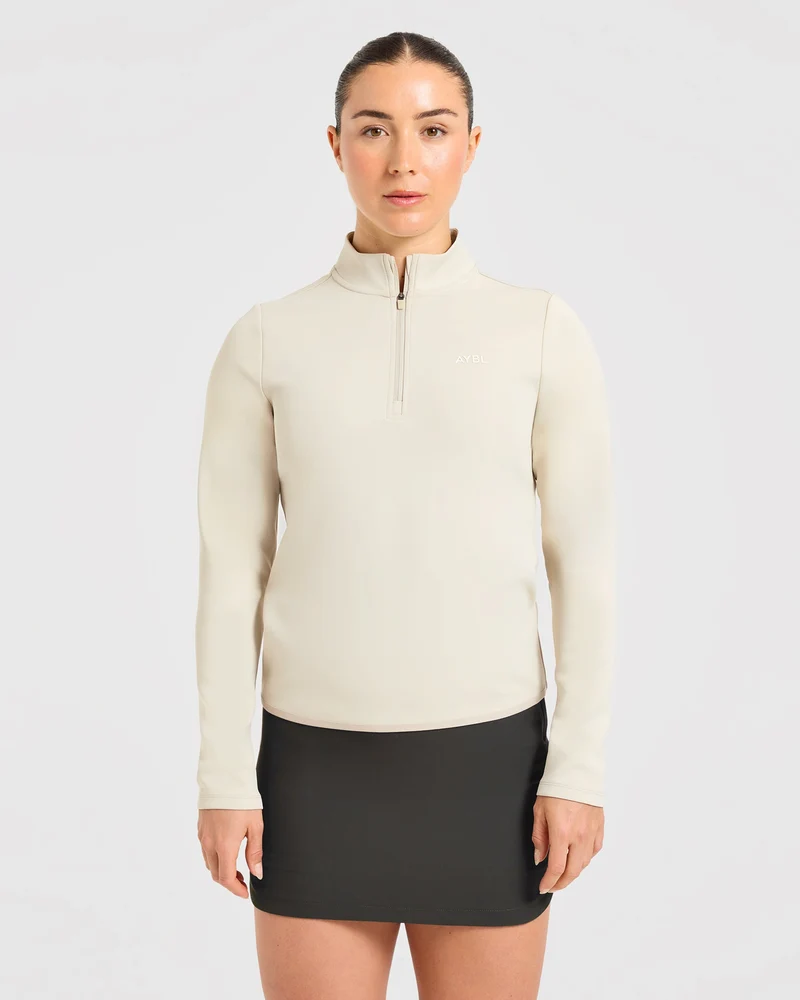 Classic 1/4 Zip Pullover - Sand