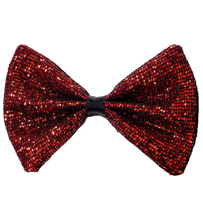 Vlinderdas glitter Sheldon rood