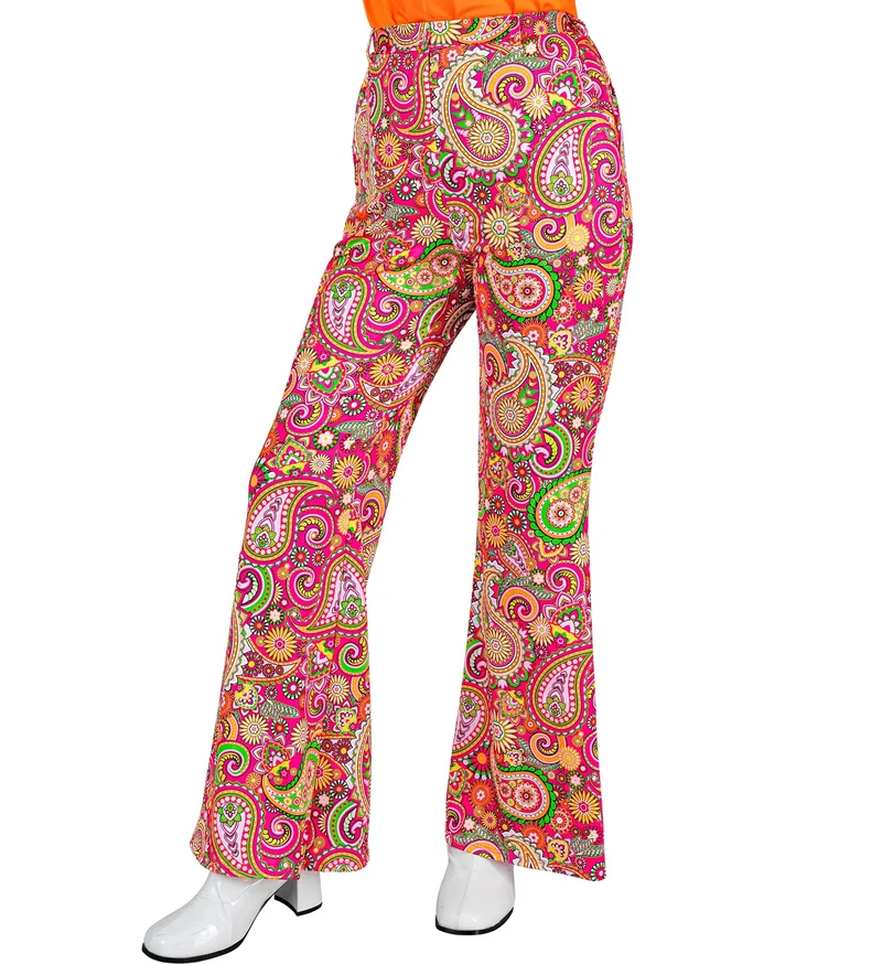 Jaren 70 broek paisley dames