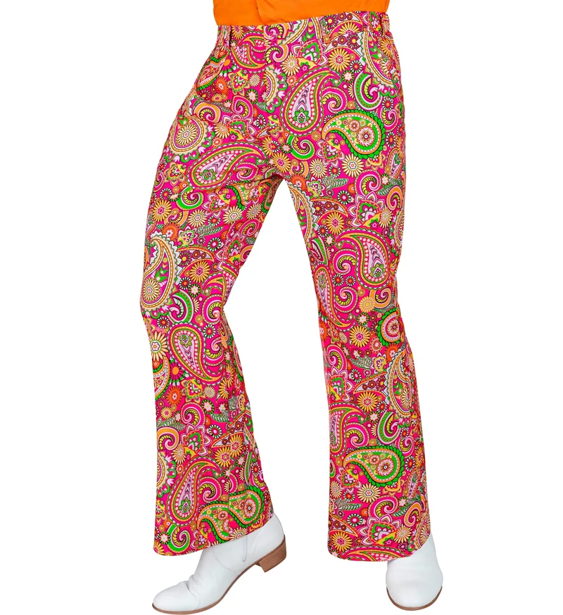 Jaren 70 broek paisley heren