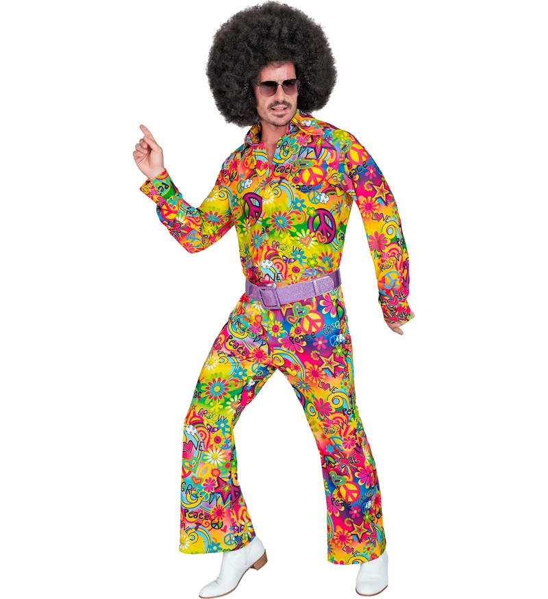 Jaren 70 broek love&peace heren