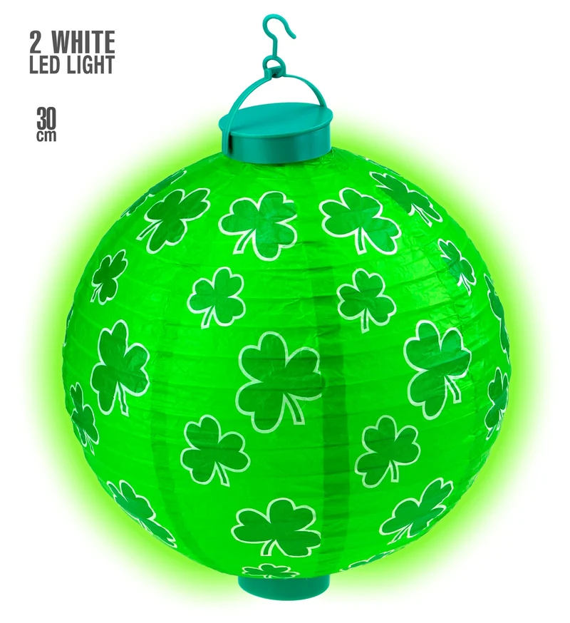 Lampion St. Patricksday met licht groen