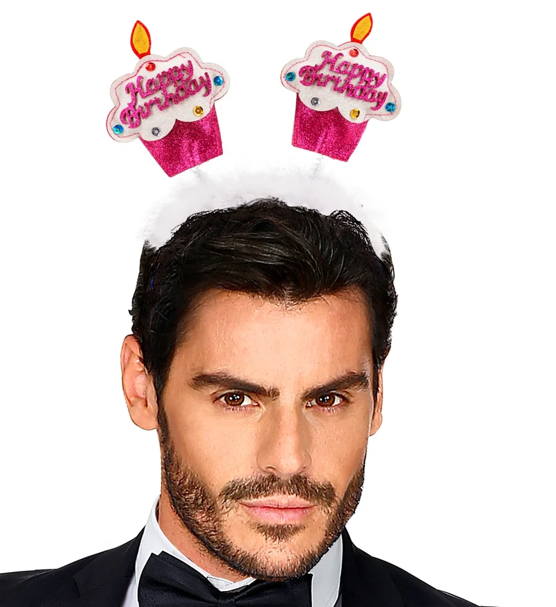 Diadeem happy cake roze/ wit