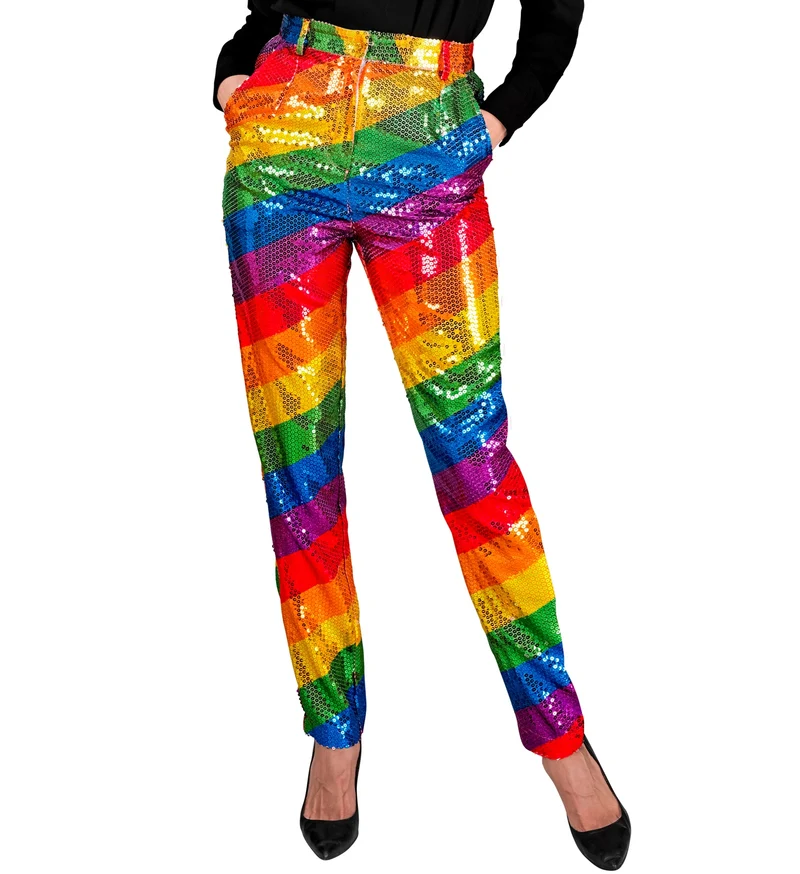 Paillettenbroek Mara regenboog