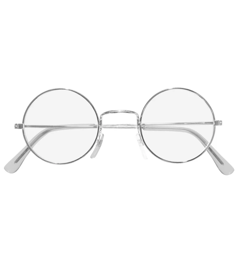 Ronde bril zilver santa