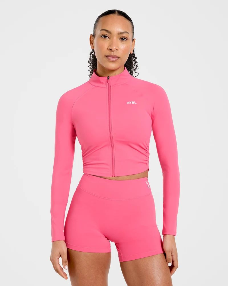 Physique Zip Up Jacket - Roseberry Roze