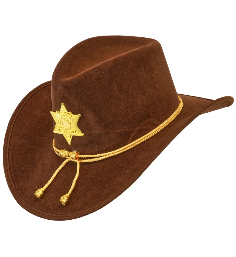 Cowboy hoed sheriff Texas ranger bruin met gouden ster
