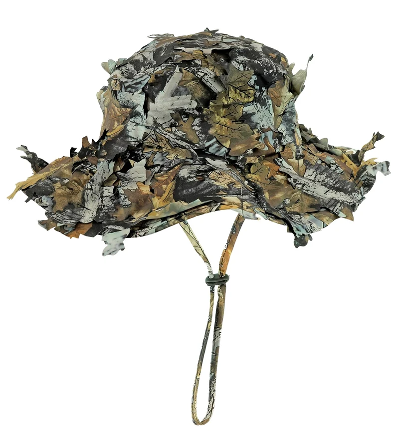 Boonie hoed camouflage met bladeren dames en heren