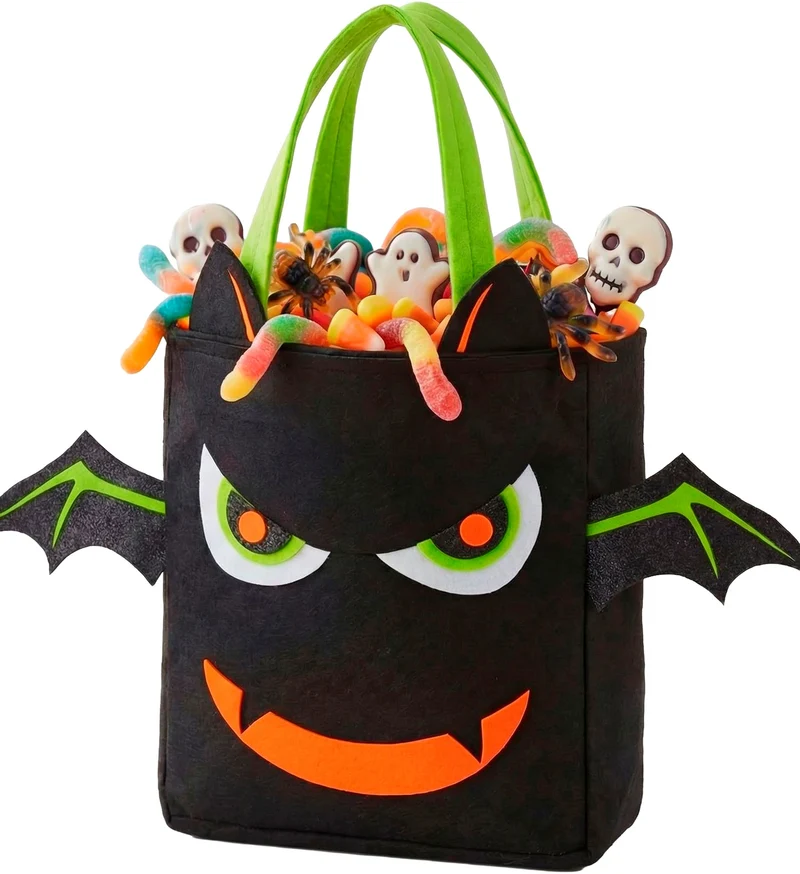 Trick-or-treat tas vleermuis zwart voor kinderen