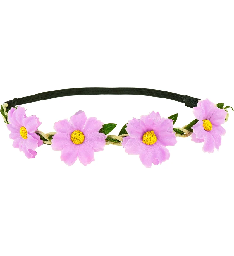 Haarband bloemen paars hippie dames en heren