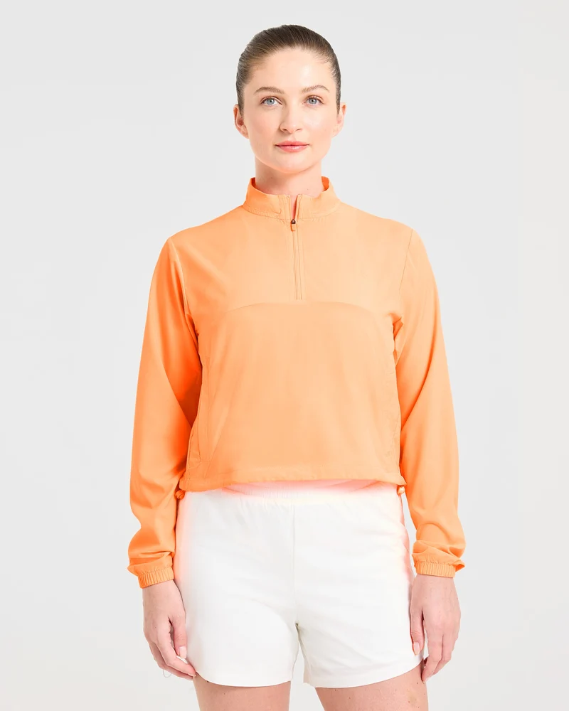 Run 1/2 Zip Jacket - Vibrant Apricot