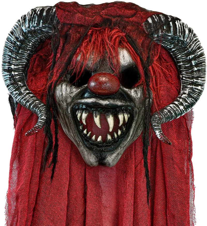 Krampus masker met rode cape en hoorns voor heren