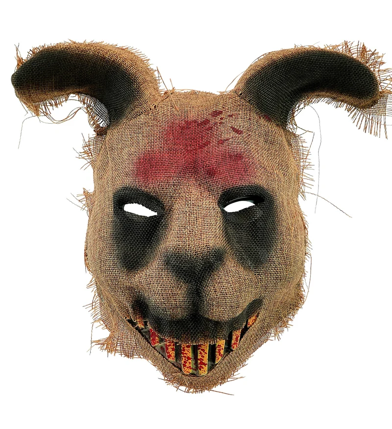 Eng konijnenmasker jutelook met bloedvlek dames en heren