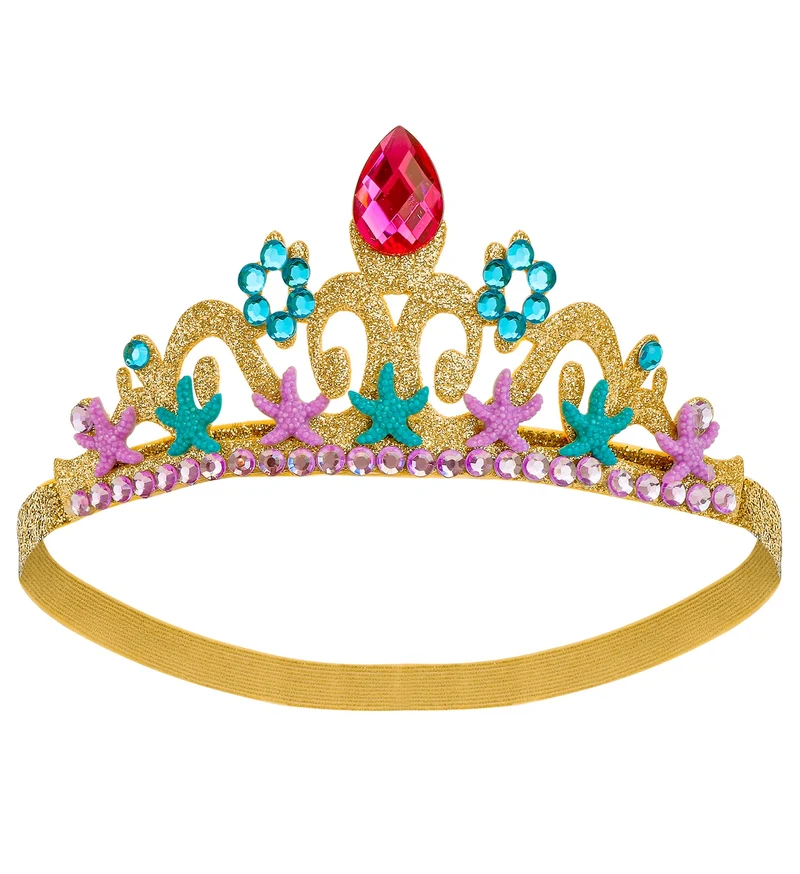 Zeemeermin tiara goud met zeesterren dames en meisjes