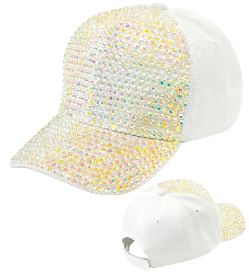 Pet strass met parels wit dames en heren