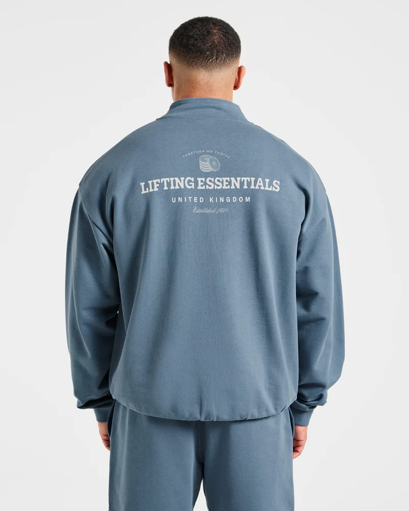 Apex Lifting Essentials 1/4 Zip Pullover - Titanium Blauw