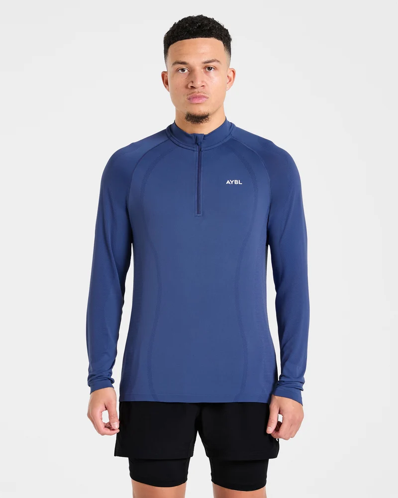 Attain Seamless 1/2 Zip Pullover - Dusky Navy