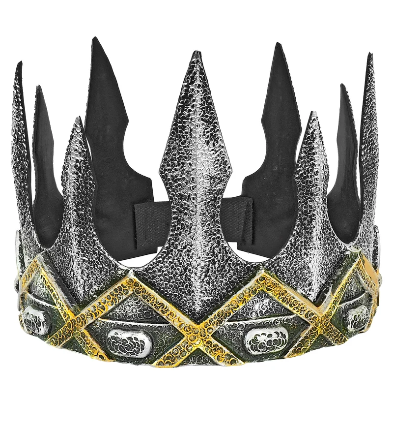 Kroon historisch zilver met goudkleurige ruitband