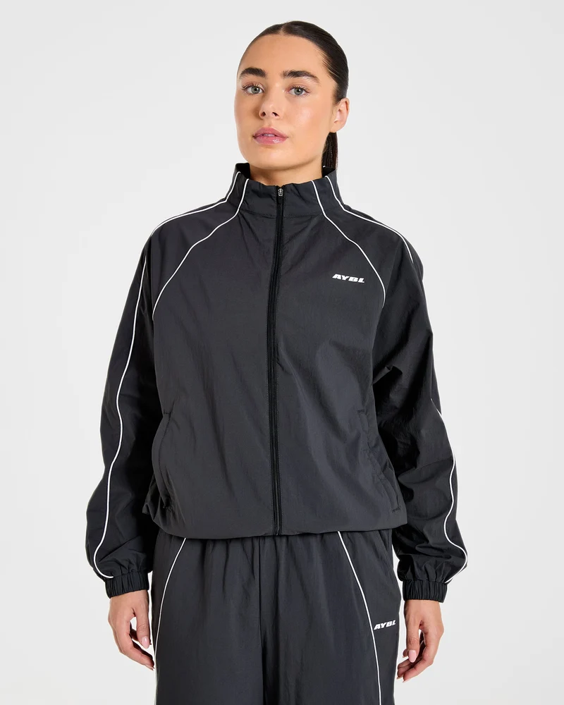 Retro Track Jacket - Zwart