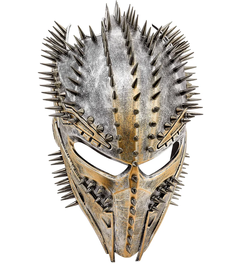Alien masker predator met studs zilver goud volwassenen