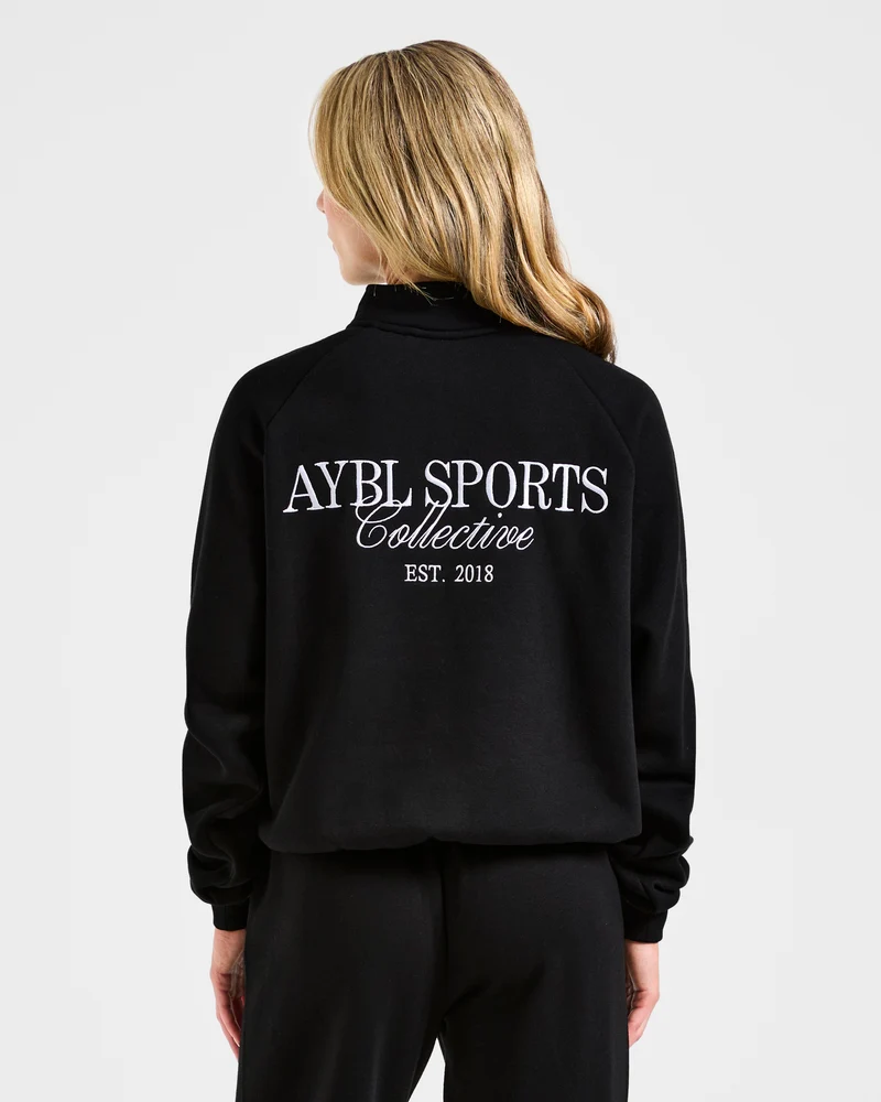 Sports Collective Oversized 1/4 Zip Pullover - Zwart