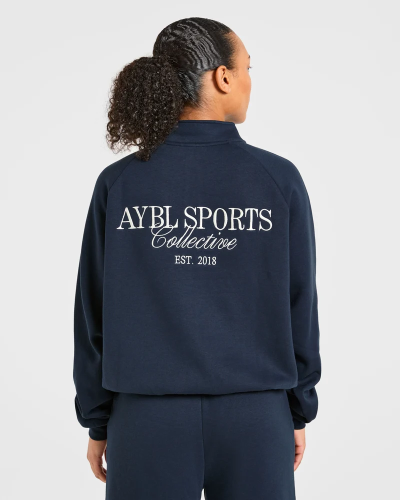 Sports Collective Oversized 1/4 Zip Pullover - True Navy