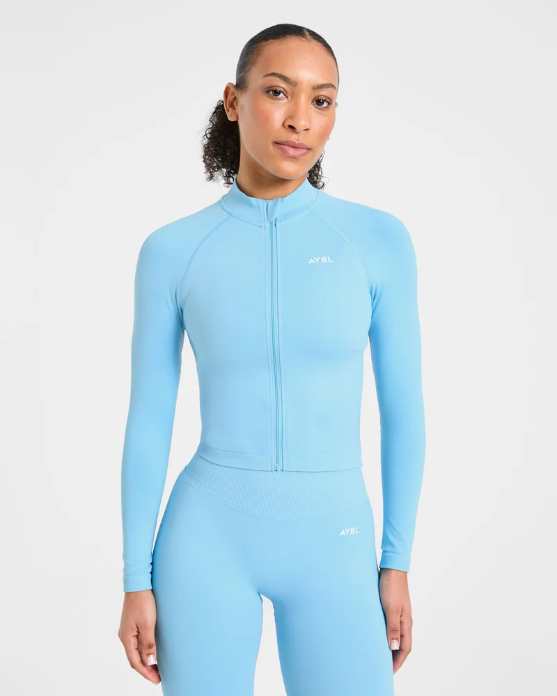 Enhance Seamless Jacket - Powder Blauw