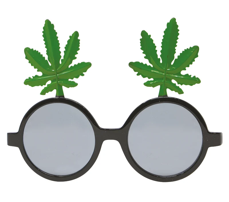 Bril Marijuana zwart