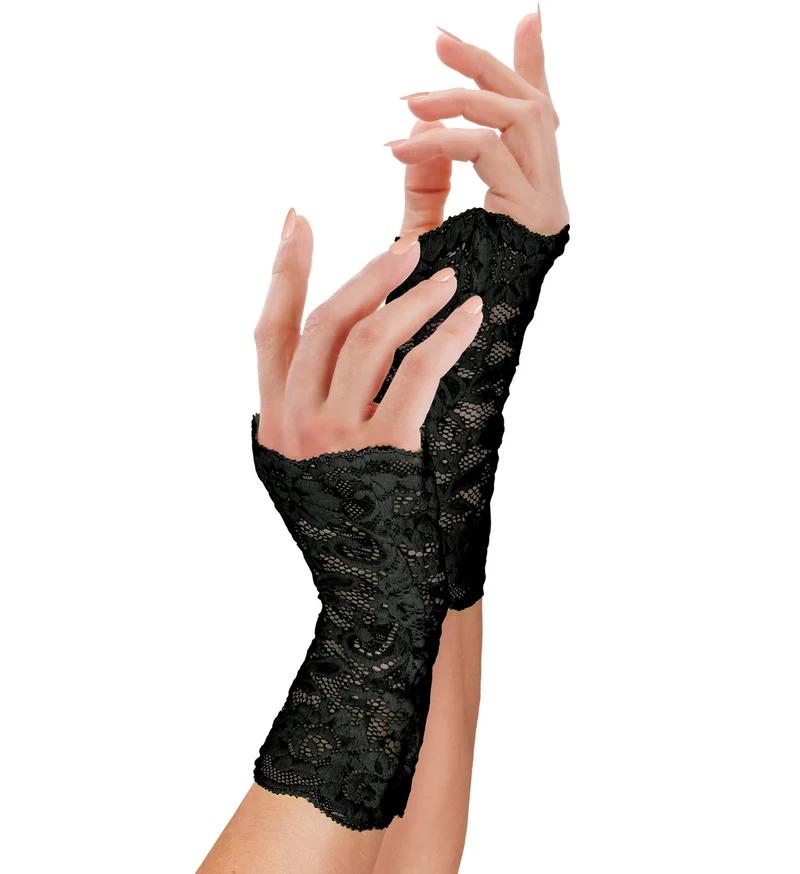 Handschoenen zwart kant