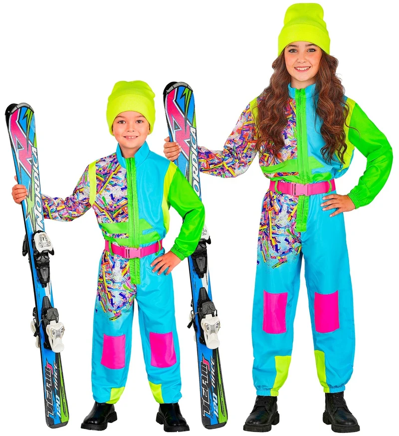 Snowboarder pak azuur-groen kinderen