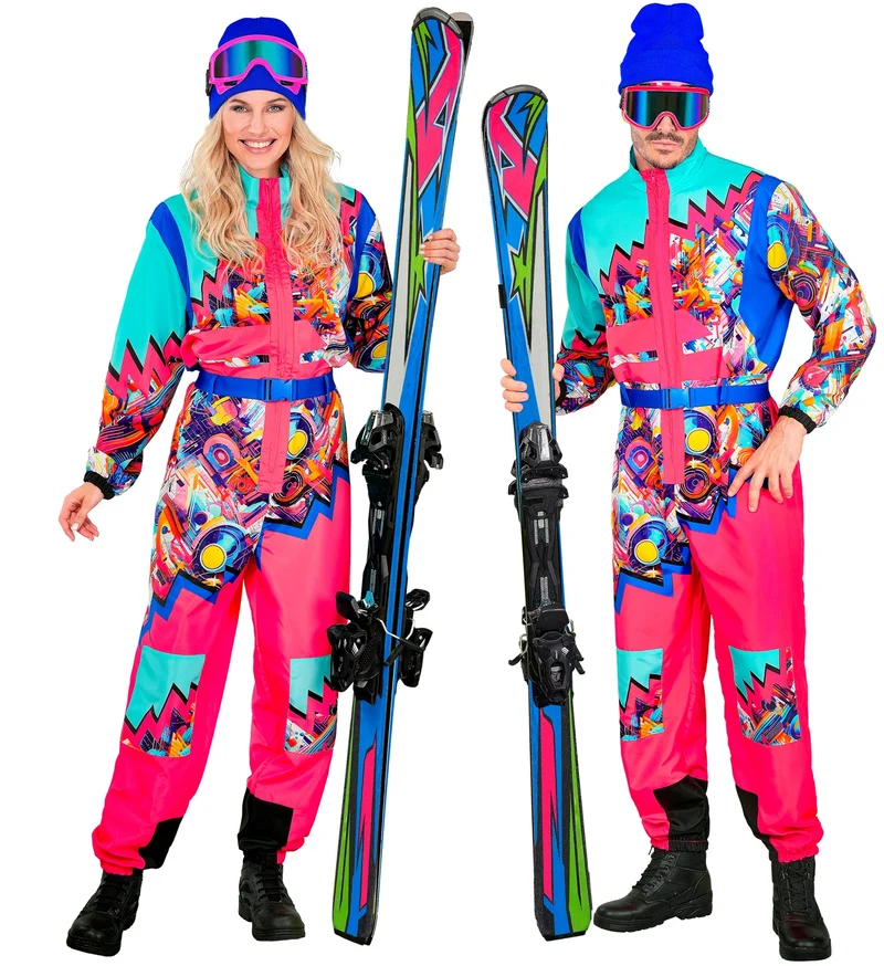 Fout ski pak snowboarder roze/lichtblauw