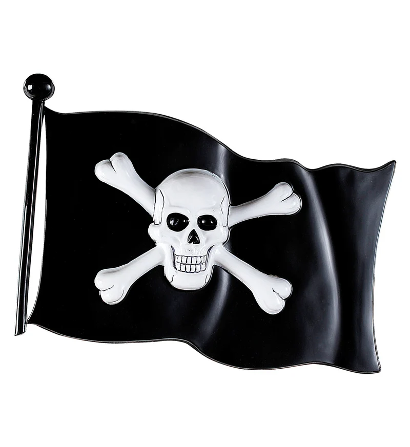 Piratenvlag met doodskop plastic