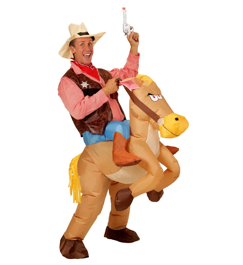 Opblaasbare cowboy paarden