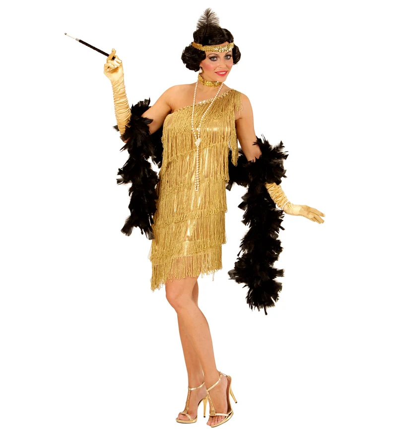 Gouden Charlestonjurk voor party's