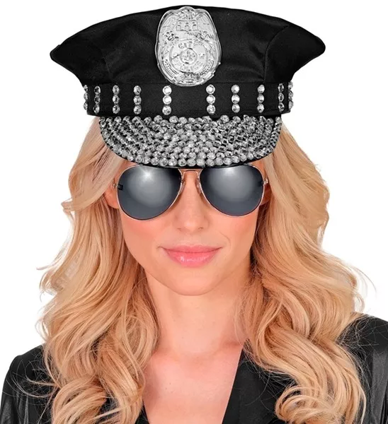 Politiepet met strass Tess