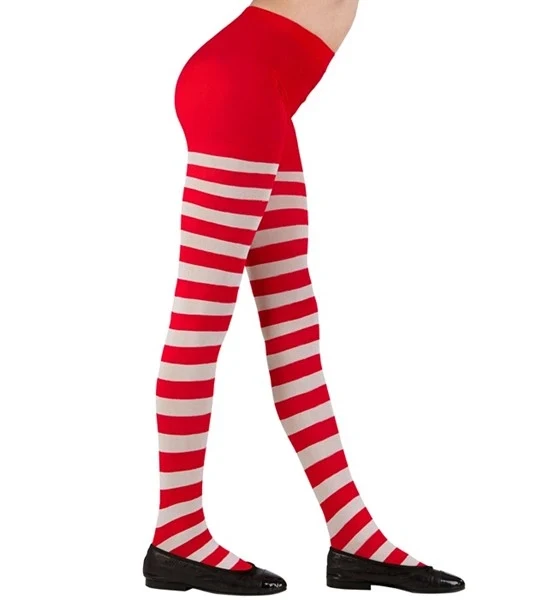 Panty rood/wit gestreept Timo