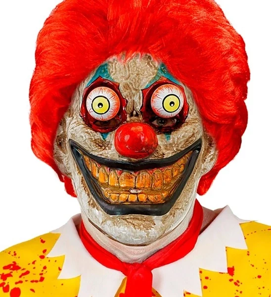 Masker met wiebelende ogen clown Sem