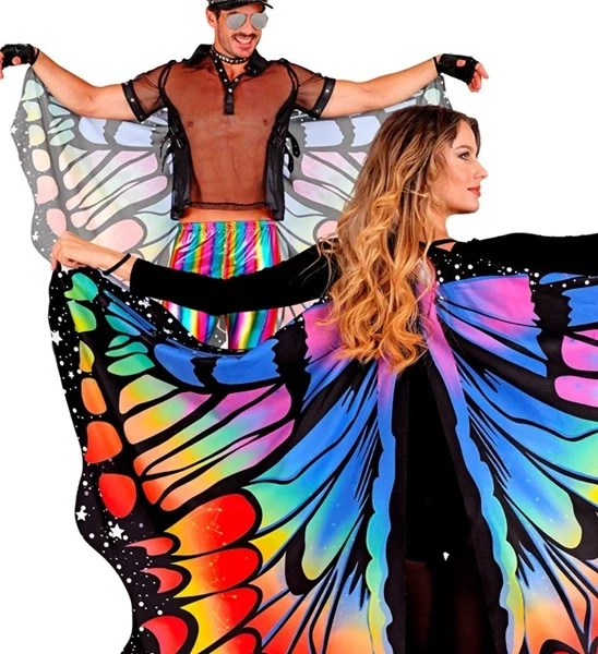 Vlinder vleugels regenboog 175 x 140cm Sara