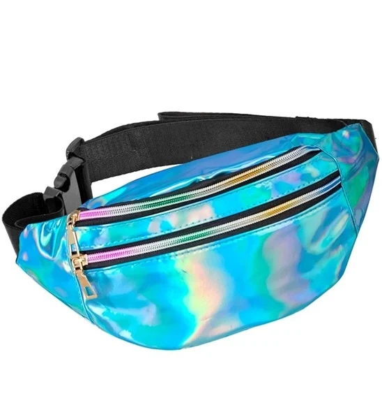 Heuptas blauw holografisch Noah