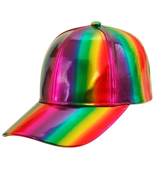 Cap regenboog holografisch hoed Evi