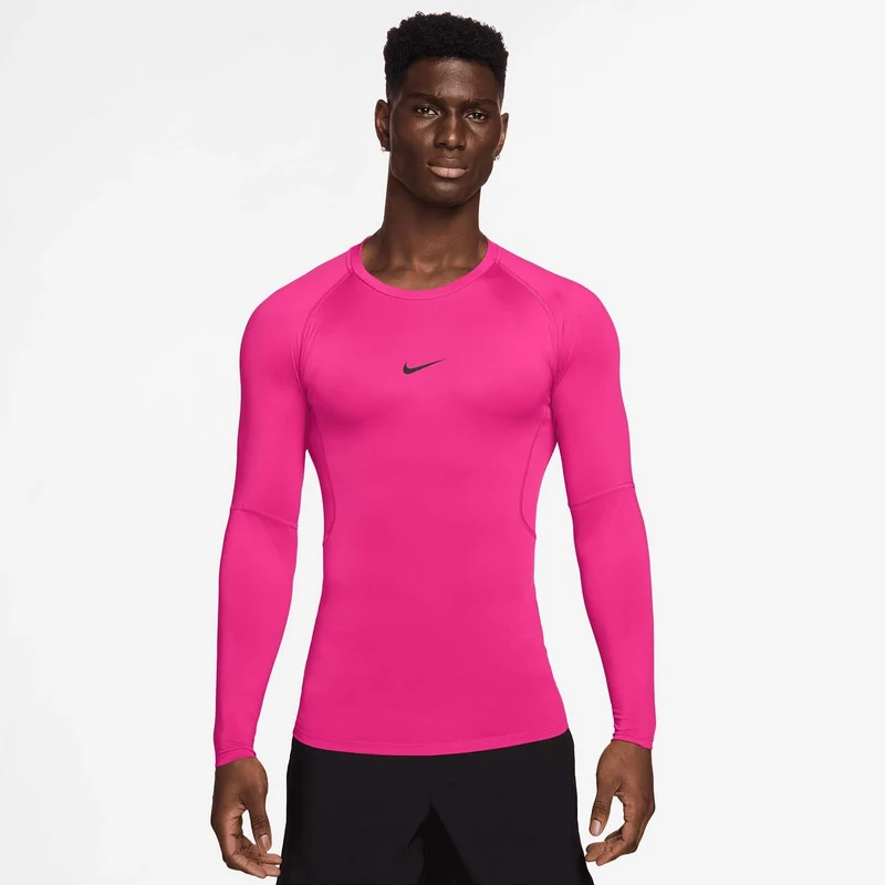 Pro Men's Dri-fit strakke fitnesstop met lange mouwen