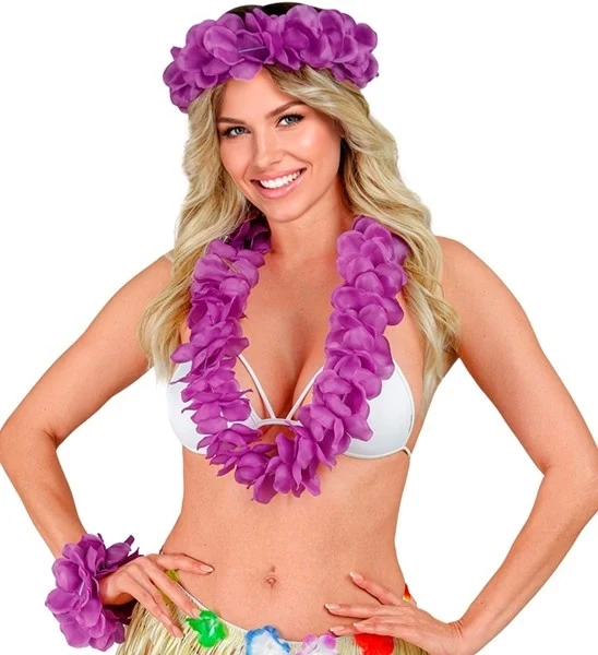 Hawaii set paars Fleur