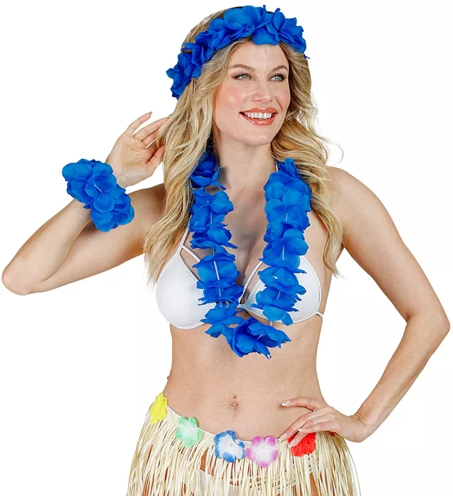 Hawaii set blauw Sanne
