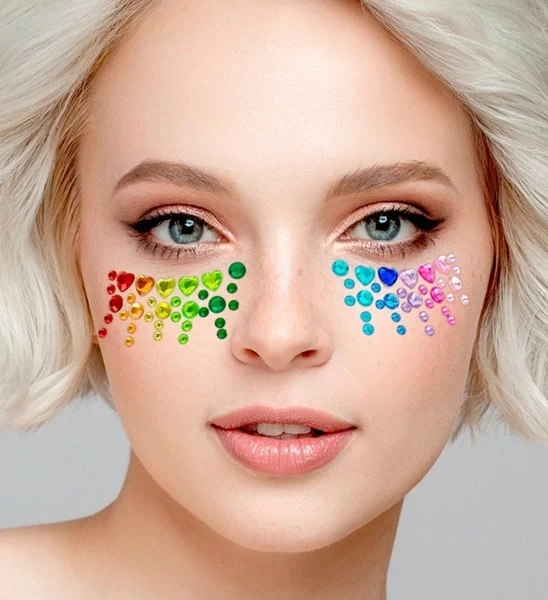 Gezichtsdecoratie regenboog Lotje
